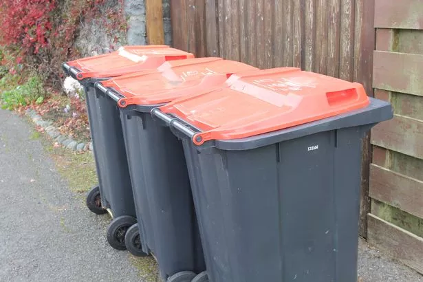 Bins waiting to be collected