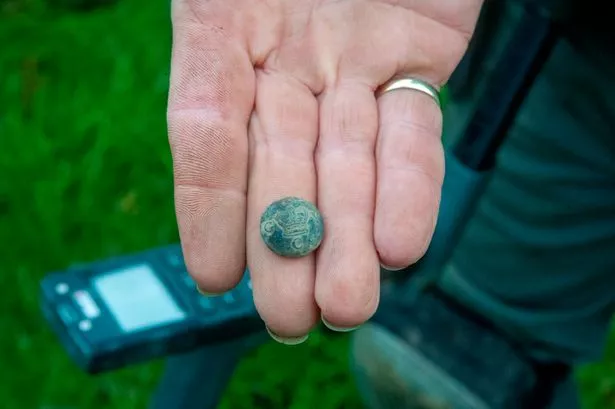 This military button was one of the finds