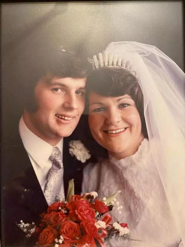 Jim and Selina Ross on their wedding day in October 1974