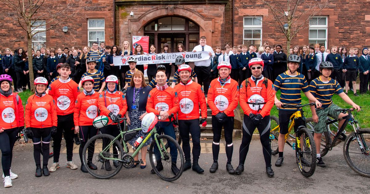 Cycle4David makes poignant visit to St Joseph's College in Dumfries