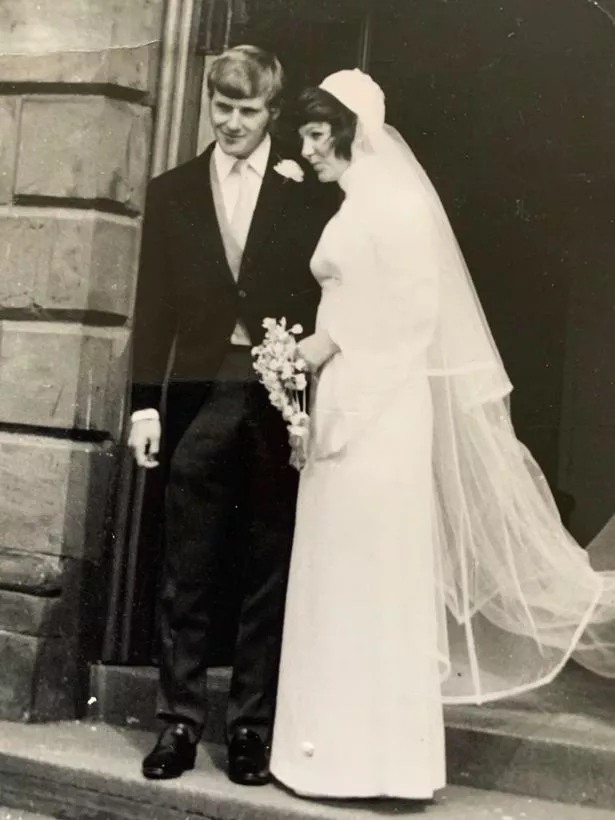 Paul and Linda on their wedding day in 1971