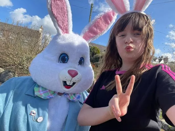 Easter Bunny Elaine Manson and her daughter Jessica Craig organised the fun