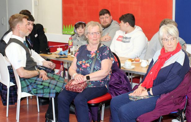 The large turnout enjoyed the coffee and entertainment which was provided