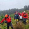 Galloway Mountain Rescue Team stretcher injured walker off Pibble Hill