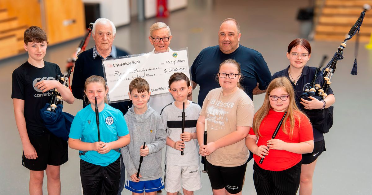 South West Scotland Piping and Drumming Academy receive boost from Dumfries Lions Club