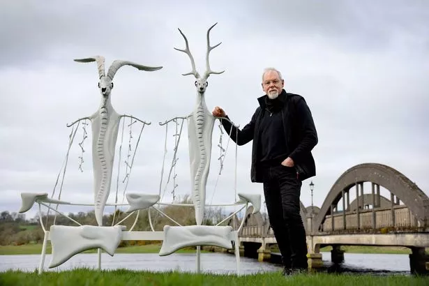 Furniture maker Ian Cameron Smith, pictured with one of his works near his Kirkcudbright workshop