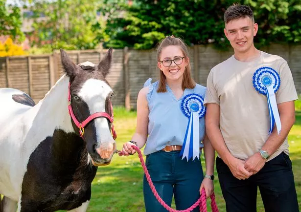 Cornet Kieran Paterson and Lass Annan Kennedy with Willow the horse