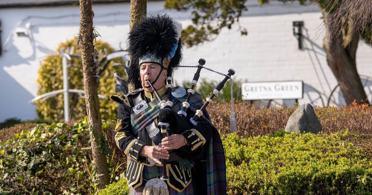 Gretna Green piper celebrates 60th year at Scotland's wedding mecca