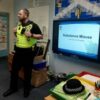 PC McCornick providing primary school pupils a lesson on Substance Misuse.