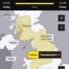 YELLOW weather warning has been issued today for the May Day Bank Holiday...