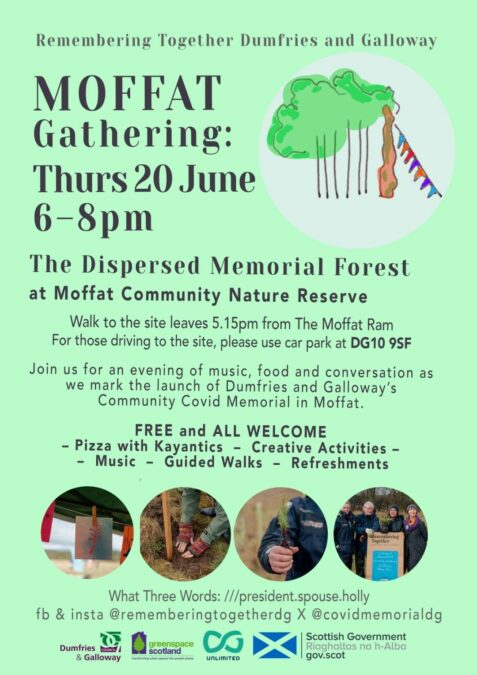 The Dispersed Memorial Forest are at #moffat on Thursday 20 June...