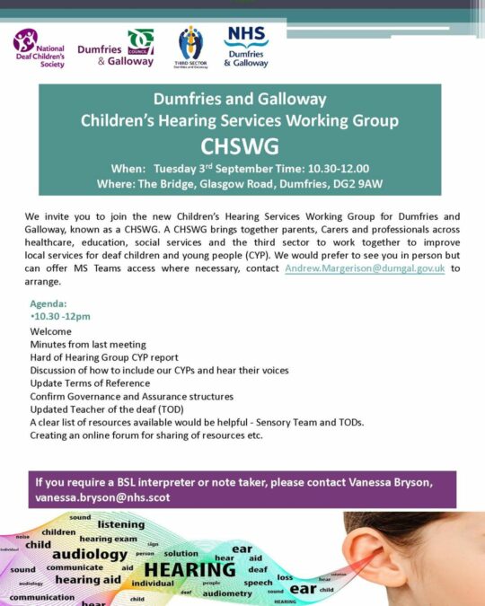You are invited to join the new Children’s Hearing Services Working Group for Du...