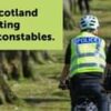 Two Police officers on Bicycles with the words Police Scotland are recruiting Special Constables
