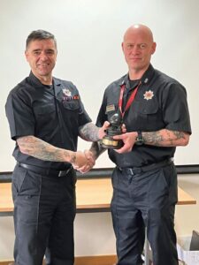 WC David Boyd of DUMFRIES TRAINING CENTRE is retiring after 25 years in the fire...